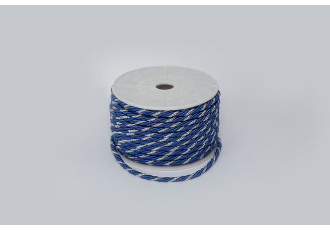 Шнур декоративный сине-серебристый 3 мм