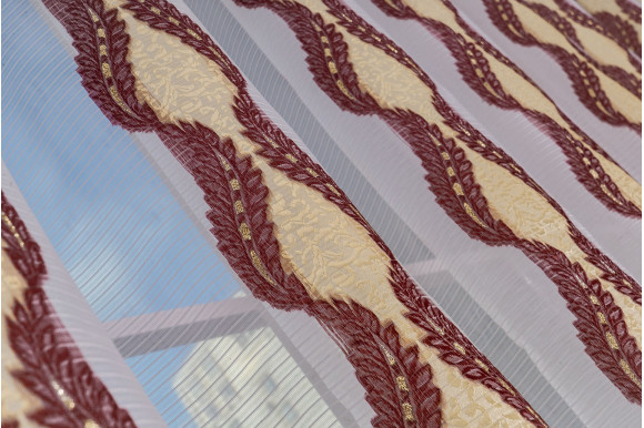 Тюль Norel F-110 червона відріз 5 метрів