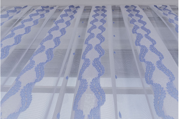 Тюль Norel F-110 голубая отрез 3.45 метров