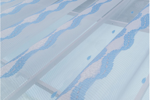 Тюль Norel F-110 голубая отрез 3.45 метров