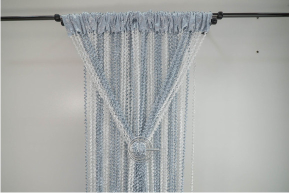 Шторы-нити радуга спираль с люрексом SNC-8870