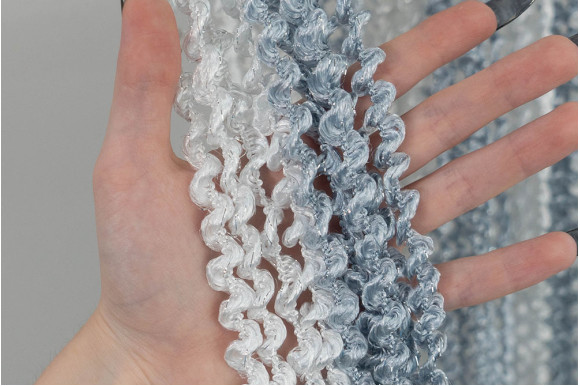 Шторы-нити радуга спираль с люрексом SNC-8870