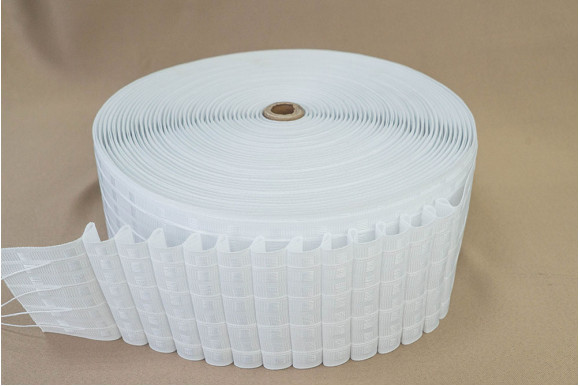 Тесьма для штор х/б LCK-10 (карандаш) 8-ми рядная кс-1:2