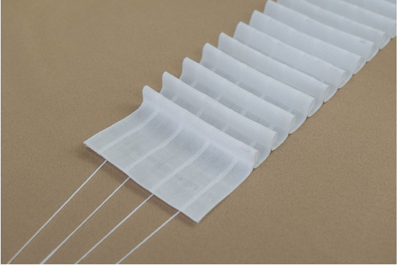 Тесьма для штор х/б LCK-10 (карандаш) 8-ми рядная кс-1:2