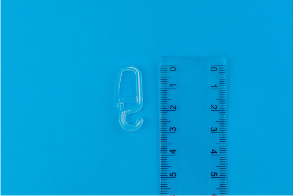 Крючки для карниза на кольцо №4 прозрачный