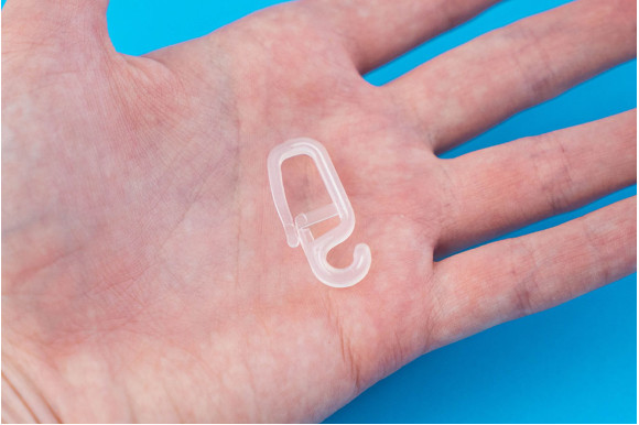 Крючки для карниза на кольцо №4 прозрачный