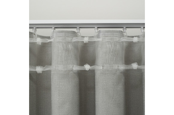 Тесьма фальшлюверсная под крючки и трубу LFL-10-1006 с фиксацией складки 1:2