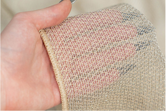 Тюль льон сітка з люрексом Helen TLL-8937