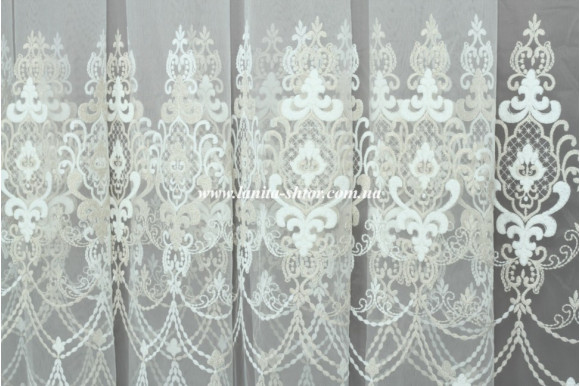 Тюль фатин з візерунком Mondeo TFU-976 відріз 2,8 метра