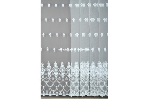 Тюль фатин с узором Mondeo TFU-1008 отрез 3,45 метра