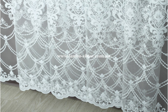 Тюль фатин с узором Mondeo TFU-1008 отрез 3,45 метра