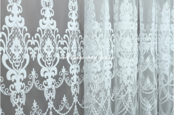 Тюль фатин с узором Mondeo TFU-1008 отрез 3,45 метра