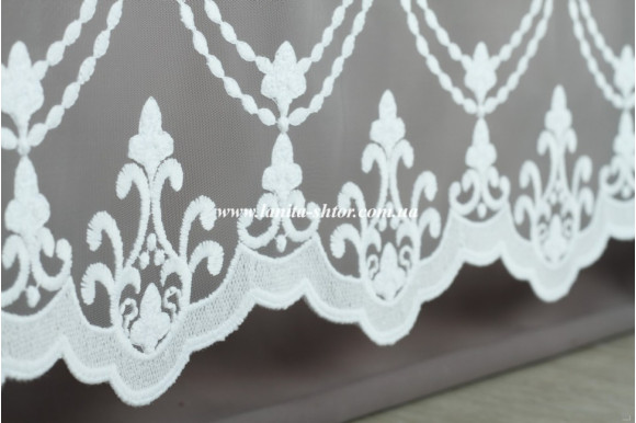 Тюль фатин с узором Mondeo TFU-1008 отрез 3,45 метра