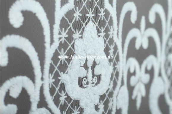 Тюль фатин с узором Mondeo TFU-1008 отрез 3,45 метра