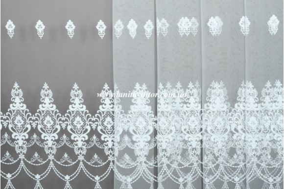 Тюль фатин с узором Mondeo TFU-1008 отрез 3,45 метра