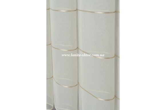 Тюль льон смужка Mistero NS-009-03 відріз 4,4 метра