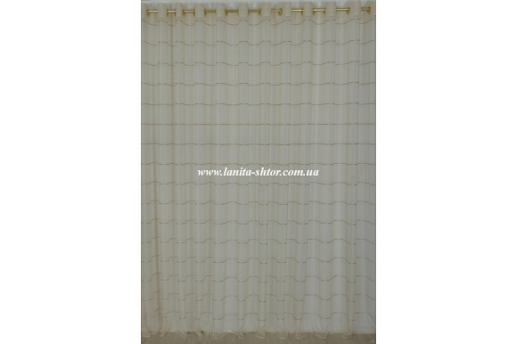 Тюль льон смужка Mistero NS-009-03 відріз 4,4 метра