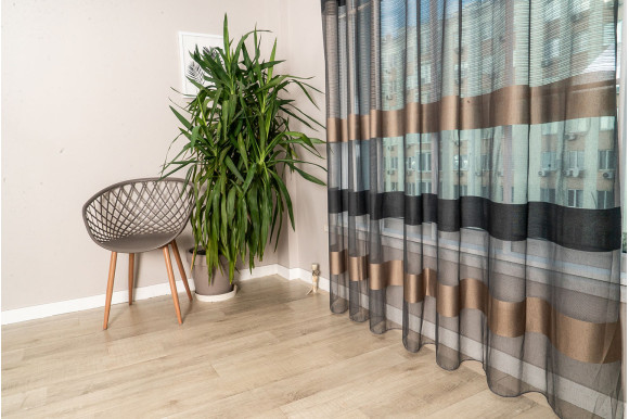 Тюль лен-фатин Ohara 5409 отрез 3 метра