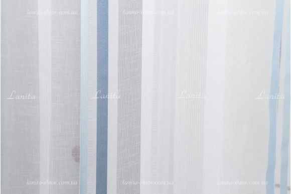 Тюль лен полоска Vivaldi BT-11-05 отрез 3,2 метра