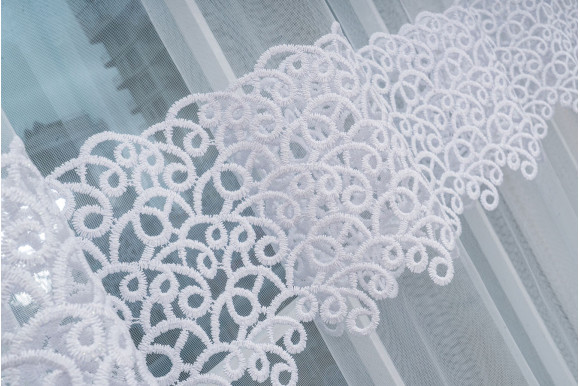 Тюль фатин с люрексом Octavia TFV-1049 отрез 2,7 метра