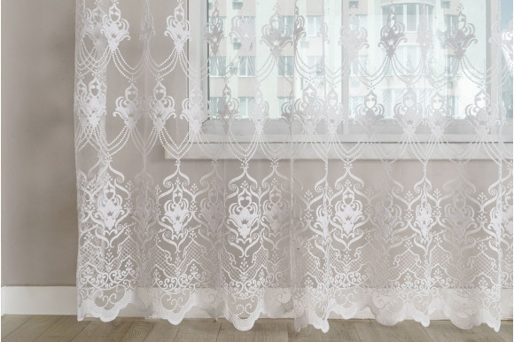 Тюль фатин с узором Zoria SQ-14201 отрез 3,5 метра