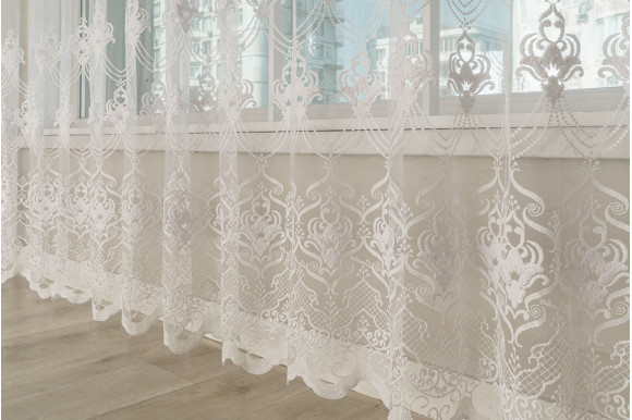 Тюль фатин с узором Zoria SQ-14201 отрез 3,5 метра