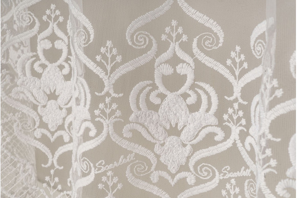 Тюль фатин с узором Zoria SQ-14201 отрез 3,5 метра