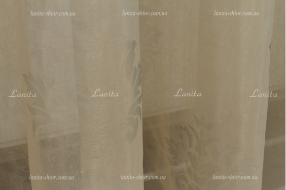 Тюль органза оттиск Mexx TOG-1418 отрез 3,7 метра