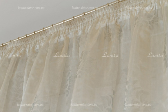 Тюль органза оттиск Mexx TOG-1418 отрез 3,7 метра