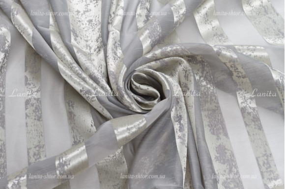 Тюль в полоску Caron TOL-1496 отрез 3,0 метра