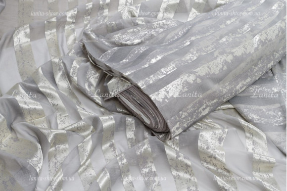 Тюль в полоску Caron TOL-1496 отрез 3,0 метра