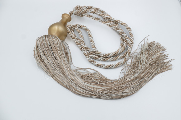 Китиці для штор KMS-9057 бежево-молочні