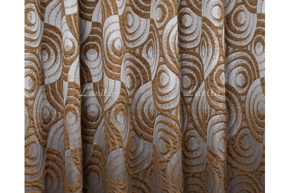 Готові штори жакард Calvin світло-коричневі 2,65м/2*2,0м