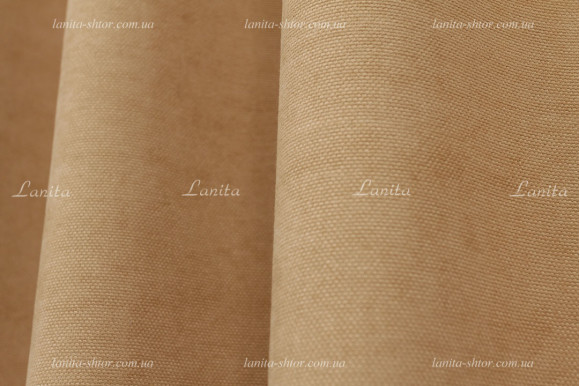 Штори комбі мікровелюр + льон в смужку 2,47м/2,70м
