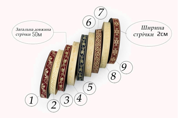 Тасьма декоративна TD-9128 2см/50м