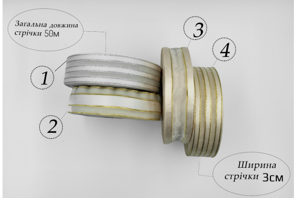 Тасьма декоративна TD-9129 3см/50м