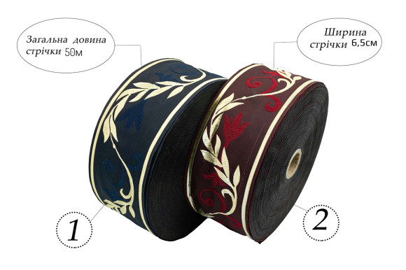 Тасьма декоративна TD-9132 6,5см/50м
