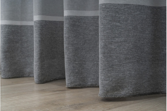 Тюль льон-сітка з вишивкою Alissa TLV-9146 сірий