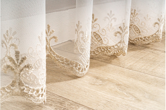 Тюль фатин з вишивкою TFV-9151