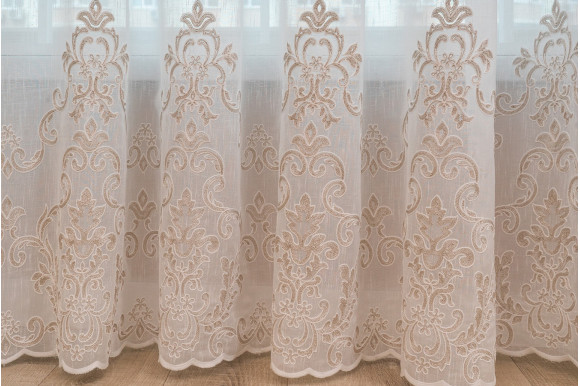 Тюль льон з вишивкою Jacomo TLV-9160
