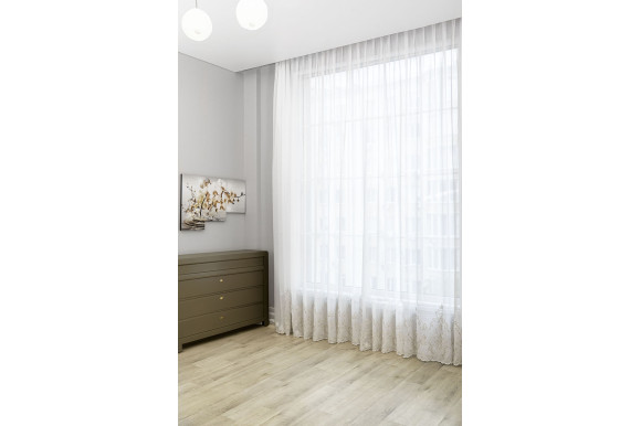 Тюль льон з вишивкою Jacomo TLV-9160