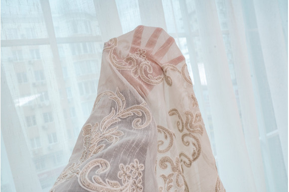 Тюль льон з вишивкою Jacomo TLV-9160