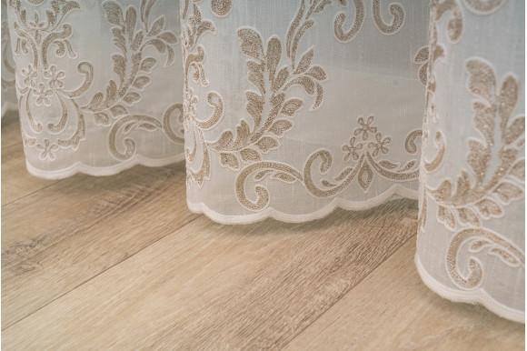 Тюль льон з вишивкою Jacomo TLV-9160