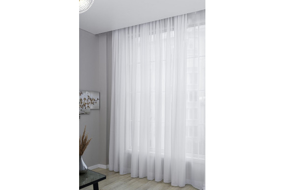 Тюль вуаль шелк Steffani TSV-9164 белый