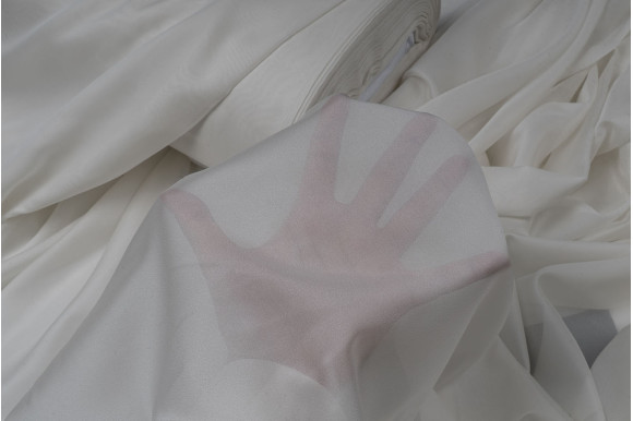 Тюль вуаль шовк Steffani TSV-9171 кремовий