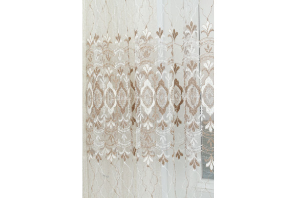 Готовий тюль фатин з вишивкою Veneta GT-9181 2,60м/3,0м