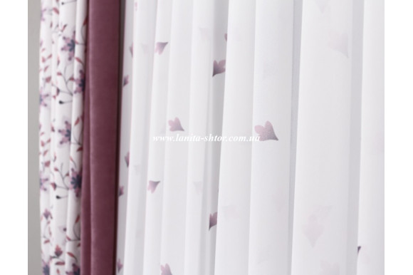 Готовий тюль креп-шифон Venza GT-9186 2,60м/3,50м