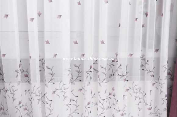 Готовий тюль креп-шифон Venza GT-9186 2,60м/3,50м