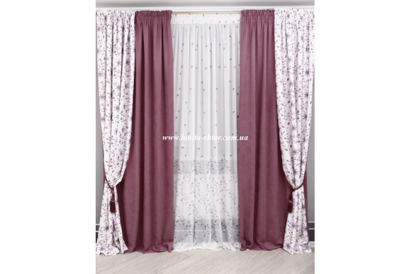 Готовий тюль креп-шифон Venza GT-9186 2,60м/3,50м