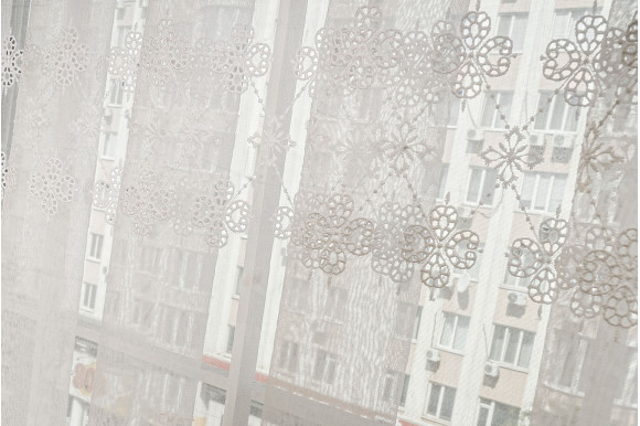 Тюль микросетка лен Roksana TSL-9211 белый